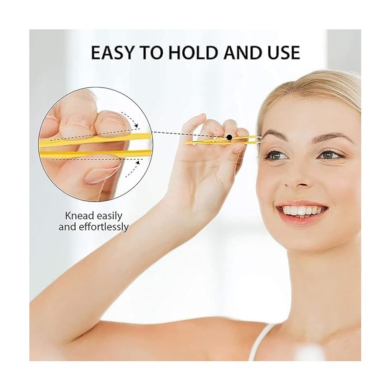 Slanted Eyebrow Tweezers Set, 9.5cm, Pastel Colors, 4 Pack