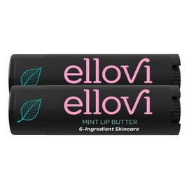 Bálsamo Natural para Labios Ellovi - Menta - Hecho Con Solo 6 Ingredientes Veganos - Cuidado Humectante para Labios para Hidratación Todo el Día...   