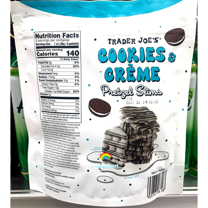 Trader Joe's 2 Packs Trader Joes Cookies & Creme Pretzel