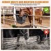 MIYABALA Horse Feed Bucket,15 Quart Plastic Hook Over Horse Feeder