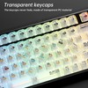 White Clear keycaps, Transparent Keycaps 60 65 75 100 Percent,Crystal