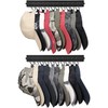 Mkono Hat Rack for Wall Wooden Baseball Caps Organizer with