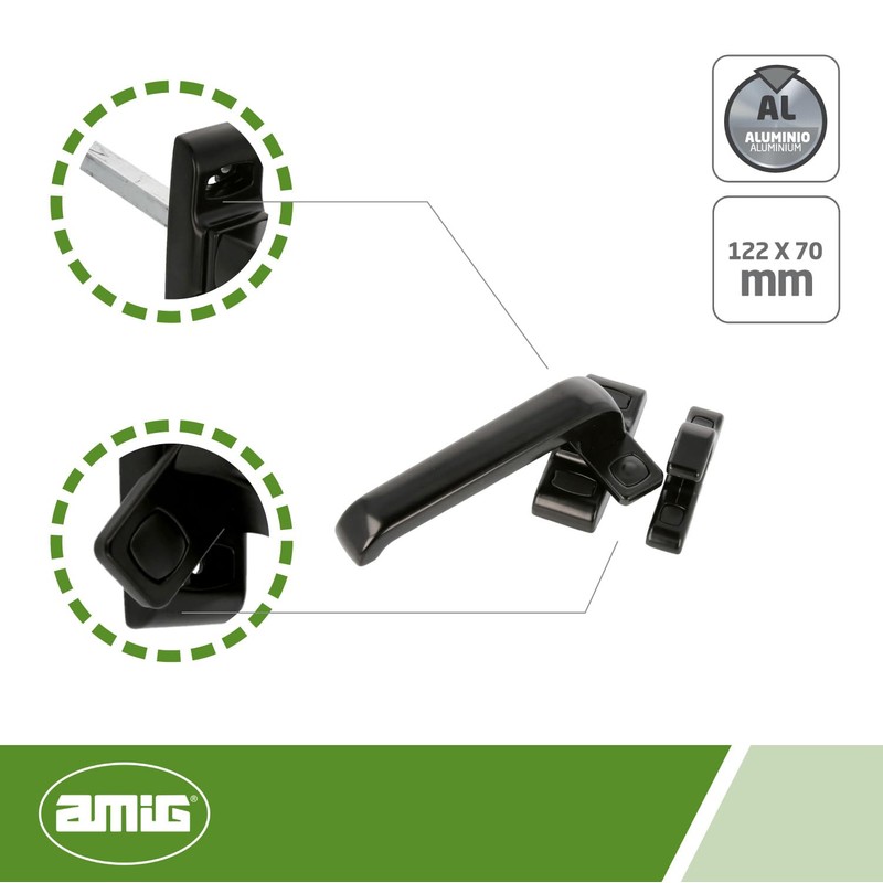 Amig - Gamma Aluminium Door Handle | Sliding Door Handle