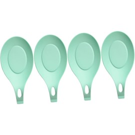 4 piezas Silicona Antideslizante Posacucharas Verde Almohadillas para Cocina Soporte Práctico para Utensilios Cocina