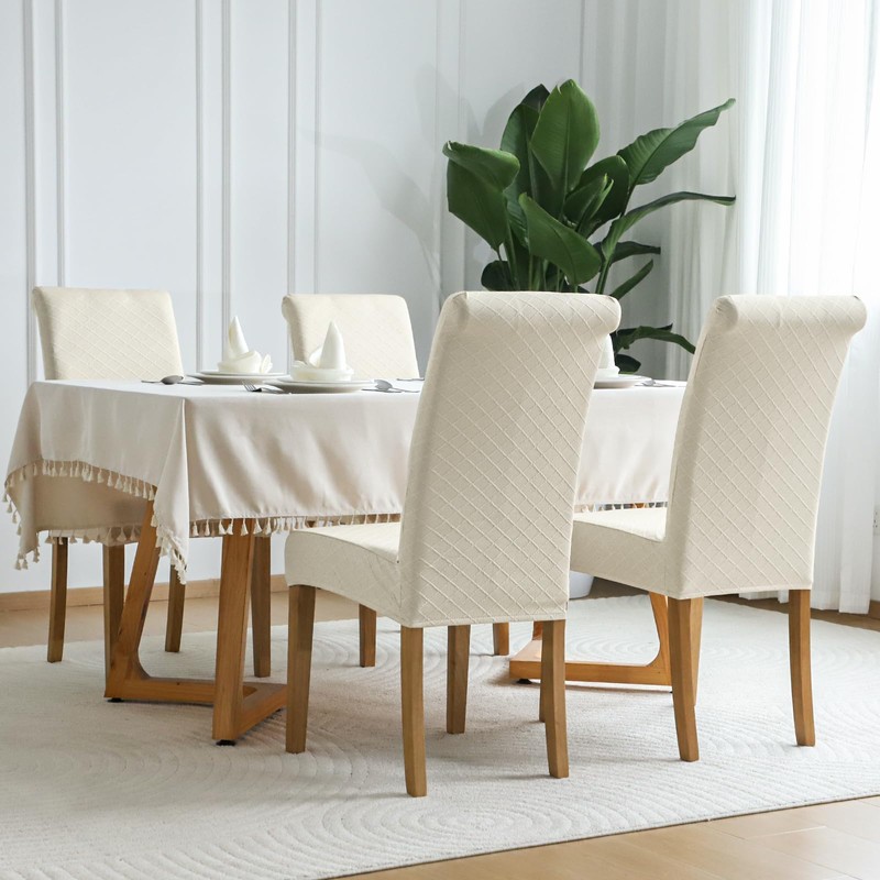 FORCHEER Waterproof Chair Covers for Dining Room Set of 6