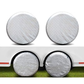 Tire Cover, Tire Storage, Tire Bag, Storage Bag, Tire Bag, Waterproof, Windproof, Dustproof, Heat Resistant, Tire Tote, Car Cover, For Minivan Type, Silver, Aluminum Film, Car Sun Protector, Tire