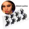 Losha 25mm Lashes,3D Faux Mink Lashes Fluffy Volume Eyelashes Thick