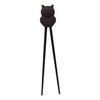 Ebros Gift Dark Brown Owl Reusable Training Chopsticks Set With