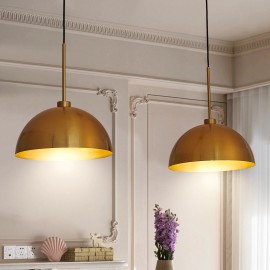 Golden Modern 2-Light Pendant Island Light Fixture, Hanging Lights for Kitchen, Living RoomShade color: Golden, Lamp Power(W): 0-120W (no nulbs), Number of Lights: 2 Bulbs, Product Size: 105*35*60