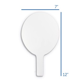 Flipside Products Oval Dry Erase Answer Paddles w/Assorted Color Dry Erase Marker and Erasers, Auction, Handheld Whiteboard, Handle Response Board, 36 Pieces, Set of 12