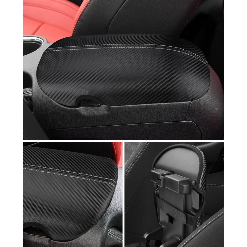 INTGET Car Center Console Cover for Ford Mustang Accessories 2015-2024