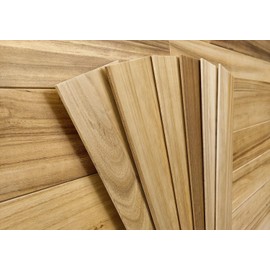 COLAMO 10PCS Faux Teak Peel and Stick Wood Panels for Wall, Vintage Farmhouse Adhesive Shiplap Boards for RV Backsplash, Living Room, Bed Room, Accent Wall, Self Stick On Wooden Paneling(12.4sqft)