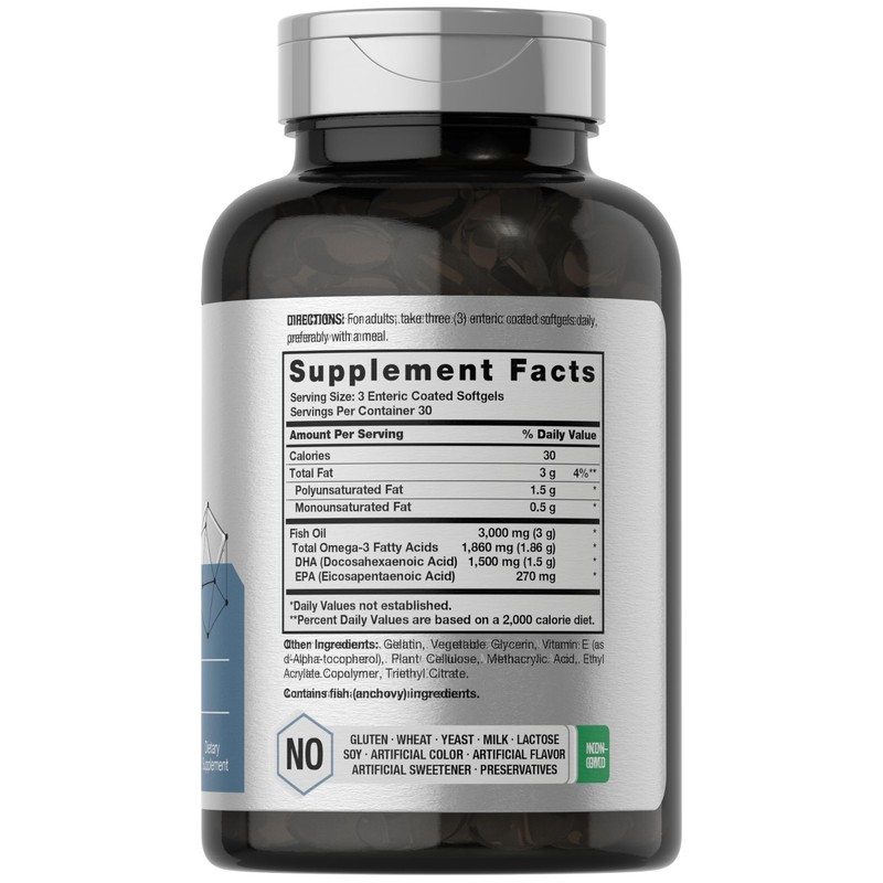Horbaach DHA Supplement 1500mg | 90 Softgels | EPA, Omega