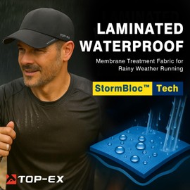 Oversized XL XXL Waterproof All Weather Performance Running Cap Recycled Unstructured Baseball Hat Urban Storm (US, Alpha, X-Large, XX-Large, Storm Darkgrey)