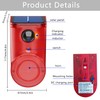 QXMH Solar Outdoor Motion Sensor Alarm: 110db Siren Sound,6 LEDs