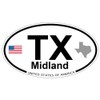 US Decal, Inc. Midland, Texas Oval Sticker