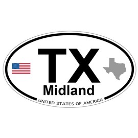 US Decal, Inc. Midland, Texas Oval Sticker