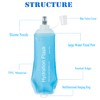 AXEN 250ML Soft Flask, TPU Foldable Running Hydration Flask, Soft
