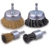 SHITIME 3 Inch Knotted Wire Cup Brush Set, 4PCS Wire