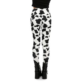 Tipsy Elves Cow Spotted High Waisted Leggings w/Keypocket at Waistband for Women Size 1X