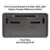 C&C Car Worx FO-22-FP-W Front License Plate Frame Bracket Mount
