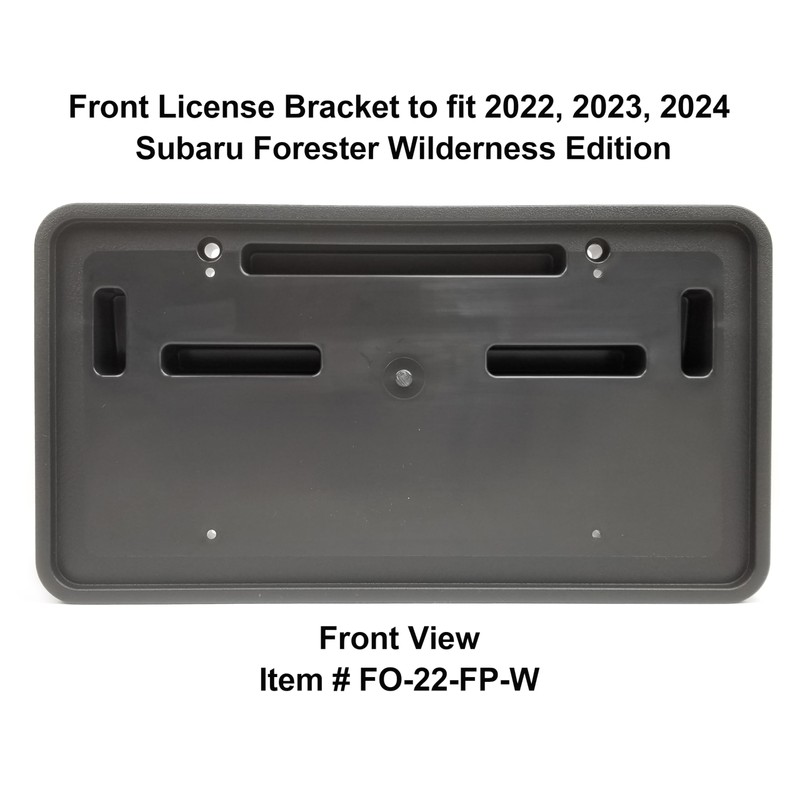 C&C Car Worx FO-22-FP-W Front License Plate Frame Bracket Mount