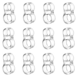 12Pcs Door Handle Protectors, Transparent Door Handle Stopper, Figure 8 Door Handle Cover, Tough Soft Door Bumper for Cushioning and Protecting Walls and Babies from Being Scared