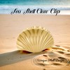 3.74'' Plastic Gold Shell Hair Claw Clip Cute Seashell Clip