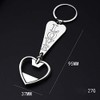 IKAAR Heart Shaped Bottle Opener Keyring Engraved with Love