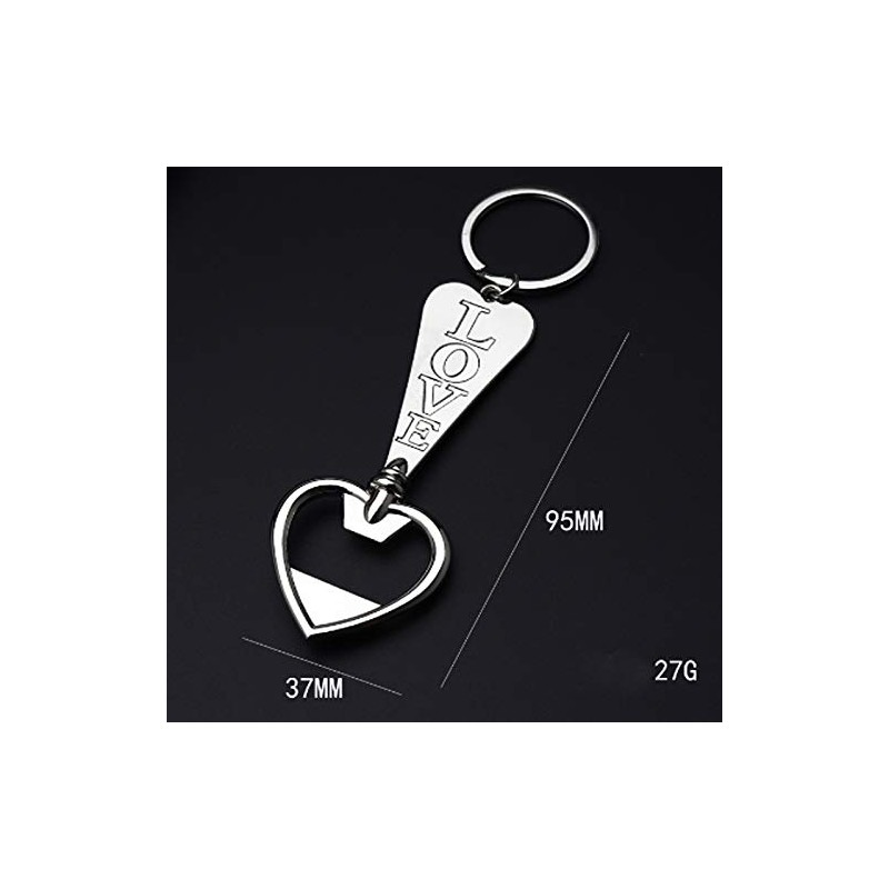 IKAAR Heart Shaped Bottle Opener Keyring Engraved with Love