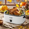 24 Quart Electric Roaster Oven with Visible & Self-Basting Lid,