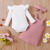 Kupretty Newborn Baby Girl Fall Clothes Ruffle Long Sleeve Ribbed