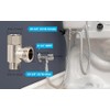 Bidet T Adapter, T Valve Adapter for (3/8" x 3/8"