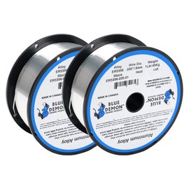 Blue Demon ER5356 X .035 X 1LB X 2 Pack MIG/GMAW General Purpose Aluminum Welding Wire, All Position with Silicon Additives, Formulated to Provide Porosity-Free, X-Ray Quality Welds