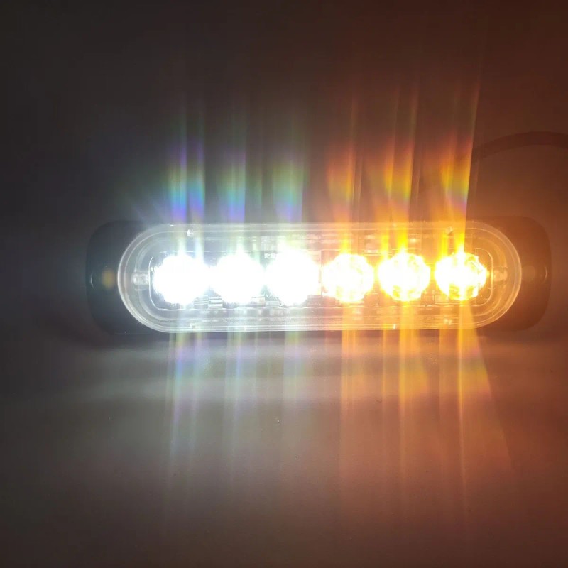 Par Lateral Faro Led Barra Estrobo Patrulla 18 Función Auto