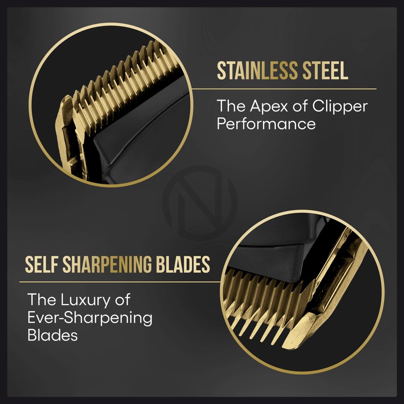 Novah - Cuchilla de repuesto dorada para Pro & Barber