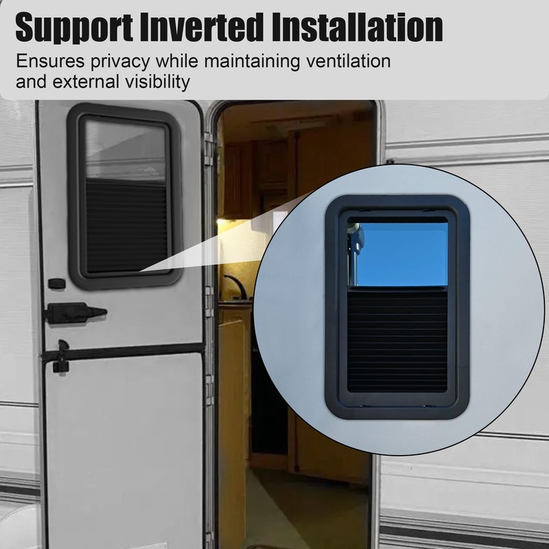806621 RV Window for Entry Doors With Low-profile Shade 12''