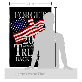 Trump Flag Trump Back Now House Flag Pack Patriotic 2024 President Republican Party United States American Election Applique Decoration Banner Small Garden Yard Gift Double-Sided, Made in USA