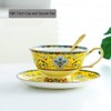 YBK Tech Cup& Saucer Set Bone China Tea Coffee Cup