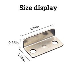 AOCEAN 24 PCS Angled Drawer Lock Strike Plate L-Shaped Cabinet Cupboard Drawer Lock Strike Plate for Home and Office Silver