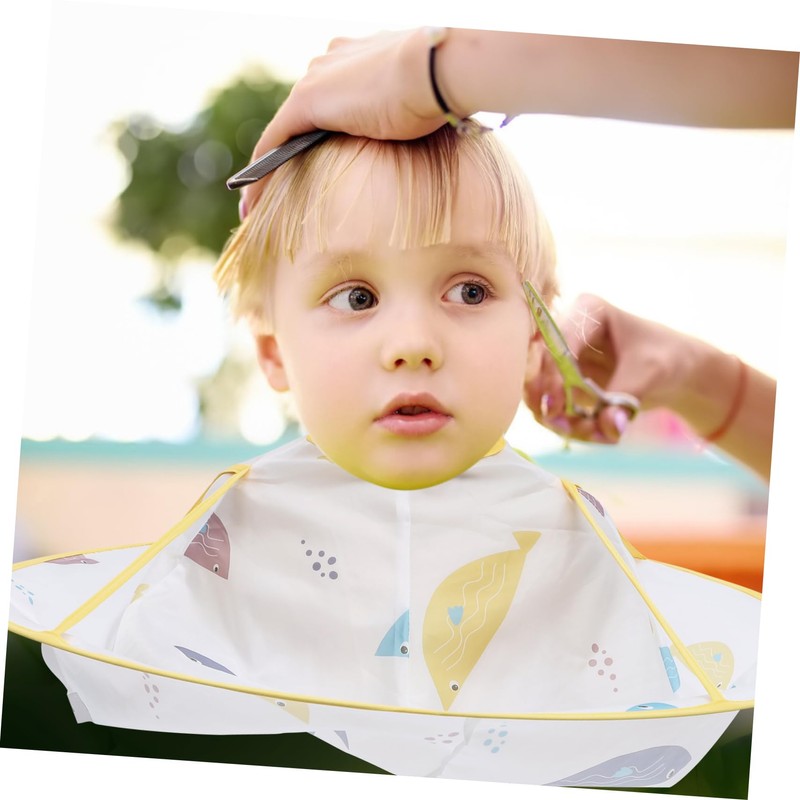 IWOWHERO Adjustable Kids Hair Cutting Cape Barber Cape Hair Catcher