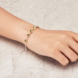 Philip Jones Yellow Crystal Chain Bracelet Created with Zircondia® Crystals