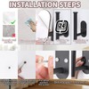 Yagoo 2 Pcs Adhesive Curtain Holdbacks，Screw-in Curtain Tie Backs Curtain