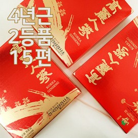 4-year-old ginseng, Korean ginseng products, dried ginseng, white ginseng, 15 pieces / 4년근 인삼 고려 인삼 제품 마른 말린 인삼 백삼 15편