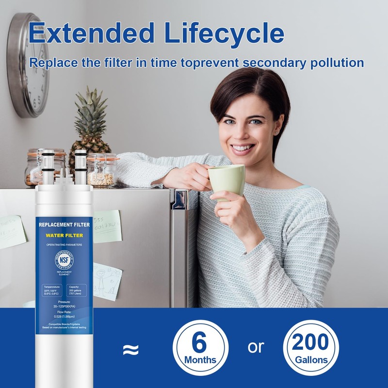 Water Bressvi Replacement for Frigidaire ULTRAWF Water Filter Compatible with