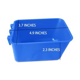 AMZSYLV Pack of 20 Cage Cups Birds Feeders Seed Bowl Chicken Feeding Watering Dish Rabbit Water Food Hanging Wire Cages Box 16 oz Coop Cups for Pet Parrot Parakeet Game Fowl Poultry Pigeon