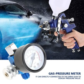 Samfox Air Pressure Regulator, Pressure Range 0-10BAR (0-150PSI)，G1/4" Thread Port Air Pressure Regulator Pressure Gauge Pneumatic Tool Accessory（104g）