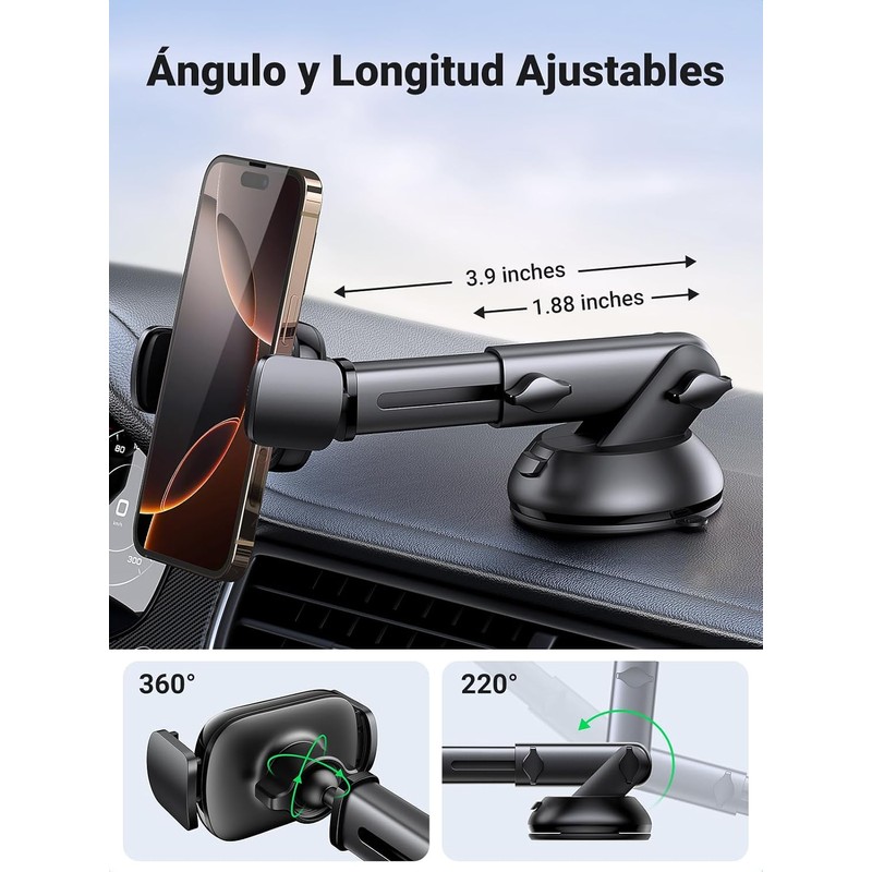UGREEN Soporte Celular Auto, Base Porta de Automóvil Tablero y