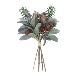 Gisela Graham Christmas Decoration Eucalyptus Fir Cone Posy