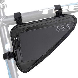 Frame Bag, Bicycle Bag, Waterproof, Large Capacity, Top Tube Bag, Opening Both Sides, Front and Back, For Road Bikes, Mountain Bikes, Triangle Bag, Strap Type, Reflective Material, Storage for Small Items, Easy to Install